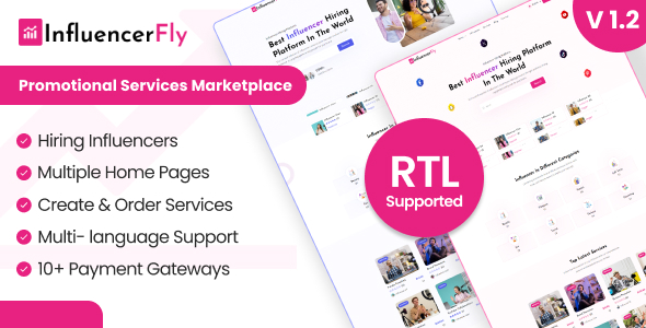Script PHP -  Marketplace de Serviços de Influenciadores
